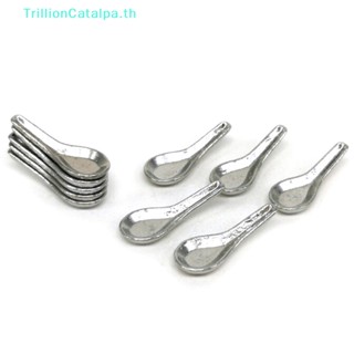 Trillioncatalpa ช้อนซุปจิ๋ว 1:12 อุปกรณ์เสริม สําหรับบ้านตุ๊กตา 10 ชิ้น