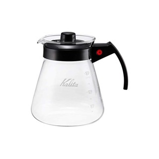 Kalita Kalita Coffee Server Heat Resistant Glass 800ml for 4~7 People N #31207 Microwave Oven OK with Memory Lid Resin Handle Coffee Shop Cafe Stylish Black