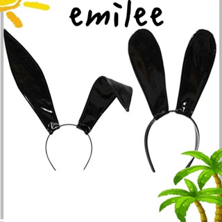 Emilee ที่คาดผมหนัง รูปกระต่ายอีสเตอร์ ธีมคริสต์มาส สําหรับเด็ก