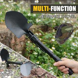 Folding Survival Shovel Heavy Duty Outdoor Carbon Steel Spade Multi Tools Kit