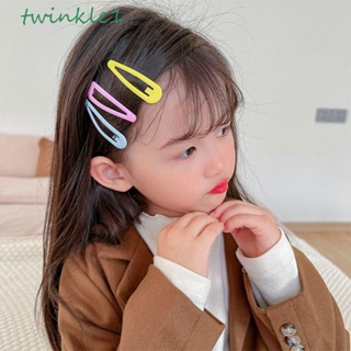 Twinkle1 ชุดกิ๊บติดผมโลหะ รูปหัวใจ ดาว เรขาคณิต สีแคนดี้ เรียบง่าย สร้างสรรค์ สําหรับเด็กผู้หญิง y2k