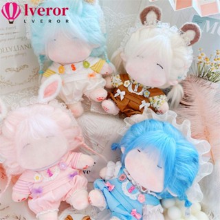 Lveror เสื้อผ้าตุ๊กตา แต่งลูกไม้ หลากสี 20 ซม. DIY สําหรับเด็ก