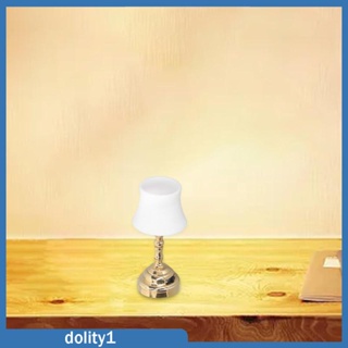 [Dolity1] โคมไฟตั้งโต๊ะ อเนกประสงค์ 1:12 ทนทาน สําหรับตกแต่งบ้านตุ๊กตา