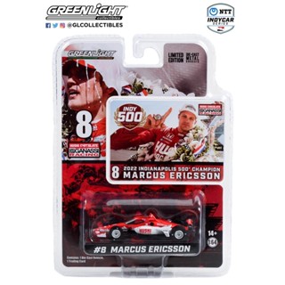 ไฟสีเขียว 1: 64 2022 Indianapolis 500 Champion #8 Marcus Ericsson