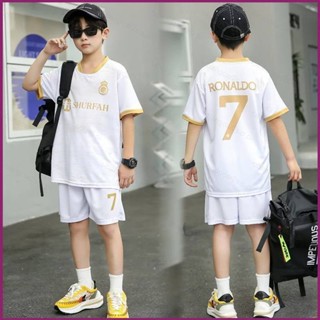 เสื้อกีฬาแขนสั้น ลายทีมชาติฟุตบอล Al Nassr Jersey Away Ronaldo YP2 22 23 ชุดเยือน สําหรับเด็ก PY2