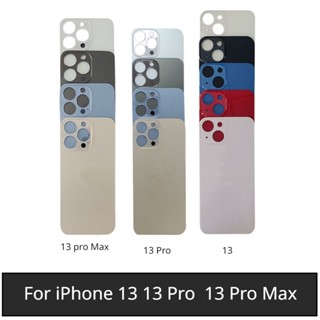 ฝาครอบแบตเตอรี่ แบบกระจก รูใหญ่ สําหรับ iphone 13 Pro Max 13 13mini