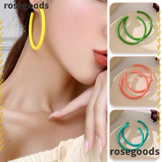 Rosegoods1 ต่างหูอะคริลิค ทรงกลม เครื่องประดับแฟชั่น 1 คู่