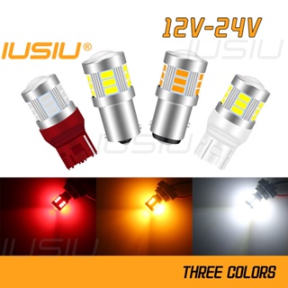 Iusiu หลอดไฟเลี้ยว 12V 24V T20 S25 1156 1157 7440 7443 18SMD 5630 BA15S BAY15D W21W P21W W21 5W P21 สําหรับรถยนต์ รถบรรทุก รถจักรยานยนต์