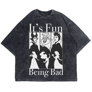 Patternmerch "the little mermaid its fun being bad" Oversize T-shirt | Washed tee | Vintage T-Shirts