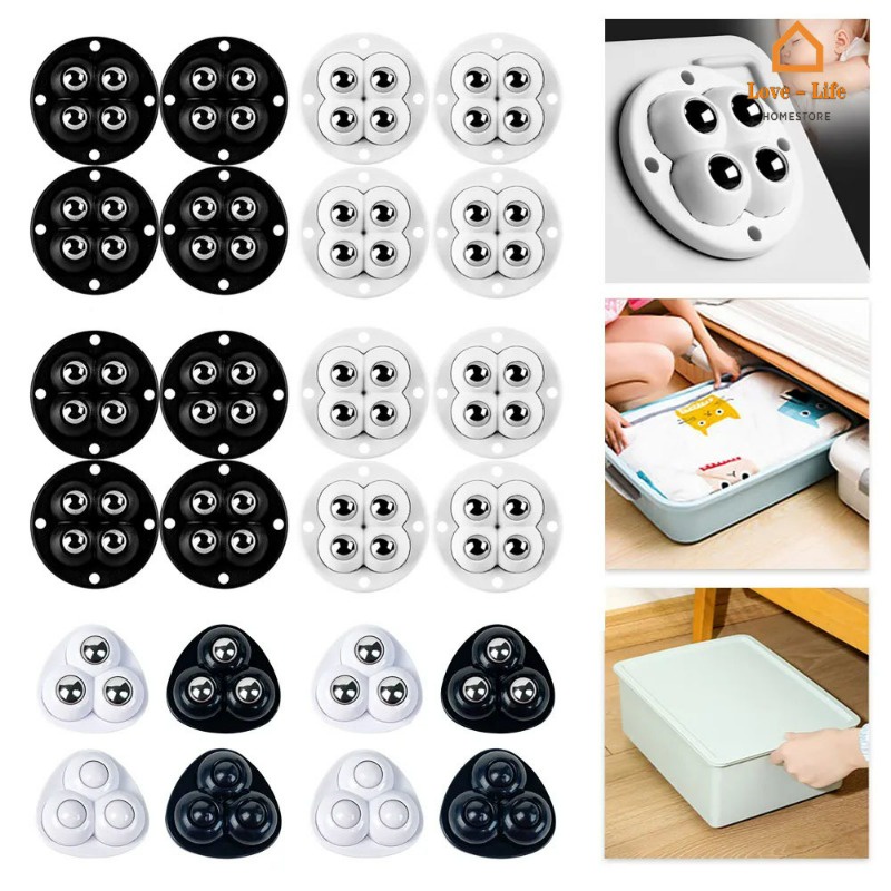 ล้อหมุนได้ 360 องศา ขนาดเล็ก สําหรับเฟอร์นิเจอร์ 1 4 ชิ้น