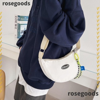 Rosegoods1 กระเป๋าถือ กระเป๋าสะพายไหล่ ผ้าไนล่อน น้ําหนักเบา สีพื้น สไตล์เกาหลี สําหรับผู้หญิง