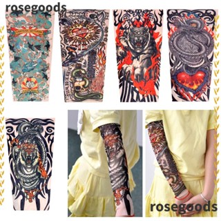 Rosegoods1 ปลอกแขน ลายดอกไม้ วิ่ง กีฬากลางแจ้ง ฤดูร้อน ระบายความร้อน บาสเก็ตบอล สักแขน