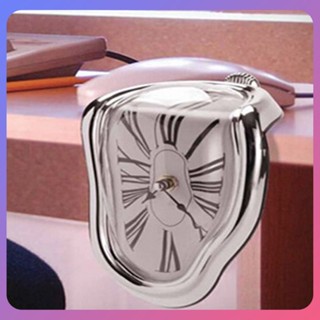 ☛ Creative Seat Twisted Clock Creative Design Roman Numerals Irregular Shape Decoration Table Corner Clock srlive