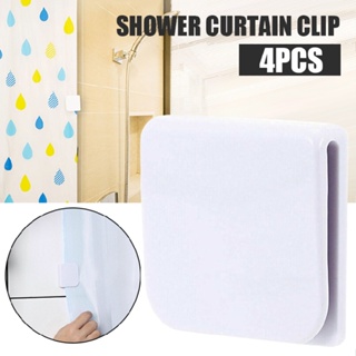 New 4pcs Shower Curtain Anti Splash Clips Fixed Clamps Bath Guard Home Bathroom