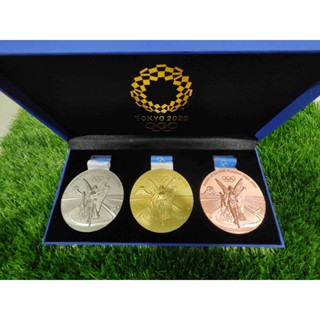 Tokyo Japan 2020 เหรียญโอลิมปิก สีทอง สีเงิน สีบรอนซ์ พร้อมริบบิ้น 1:1