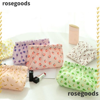 Rosegoods1 กระเป๋าใส่กุญแจ แบบพกพา พิมพ์ลายผลไม้