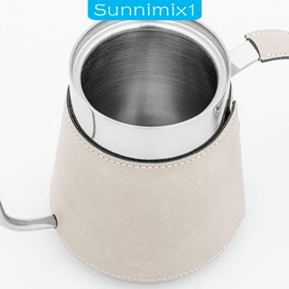 [Sunnimix1] กาต้มน้ํากาแฟ หนัง PU คอห่าน ยาว แคบ สําหรับคาเฟ่ โรงแรม ออฟฟิศ