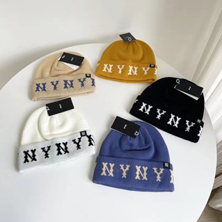 Beanie ใหม่ หมวกบีนนี่ NY ผ้าถัก ปักลายหัวกะโหลก สไตล์ฮิปฮอป แฟชั่นฤดูหนาว สําหรับผู้หญิง และผู้ชาย