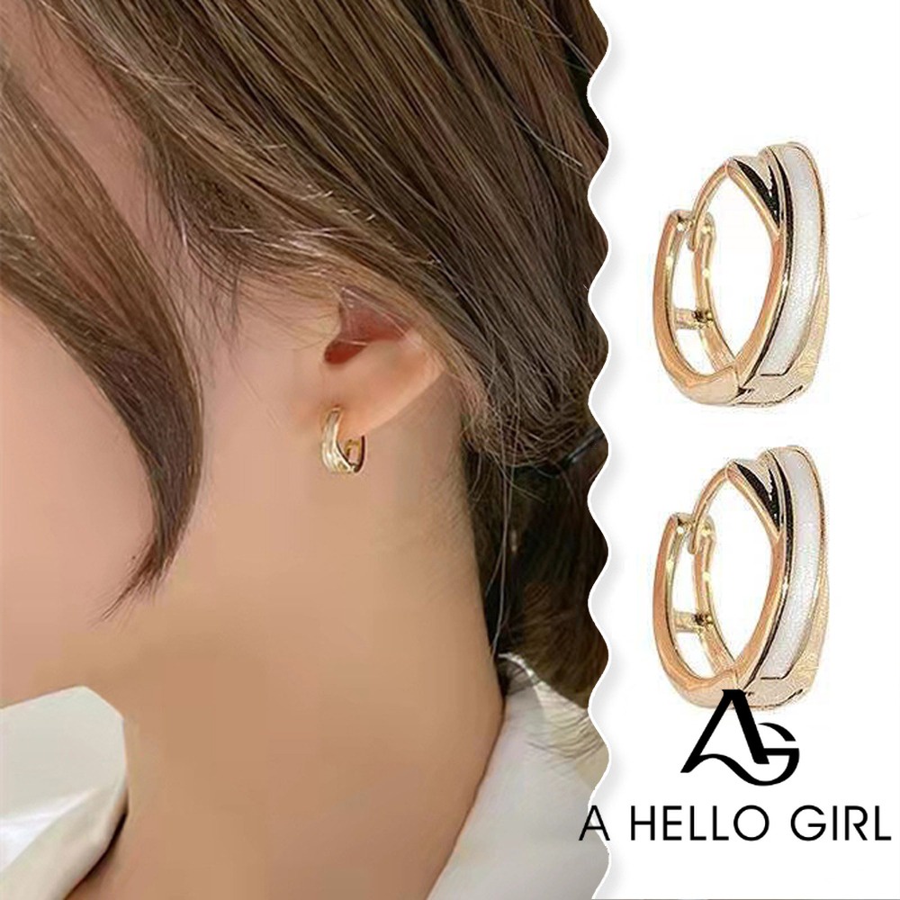 A HELLO GIRL ใหม่ ต่างหู รูปเปลือกหอย หรูหรา สําหรับผู้หญิง 2024