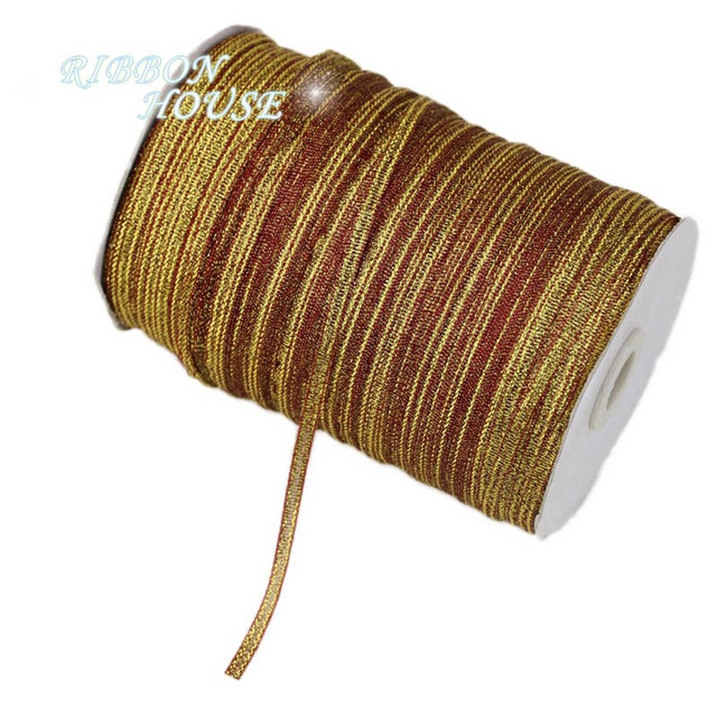 (20ม / มือ) 1/8 '' (3มม) กลิตเตอร์เมทัลลิกสีชมพูบนริบบิ้น ห่อริบบิ้นของขวัญหลากสี - รูปที่ 7