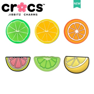 Jibbitz crocs Lemon Series หัวเข็มขัดรองเท้า อุปกรณ์เสริมรองเท้า สนุก การ์ตูนผลไม้ รองเท้า จี้ดอกไม้ crocs