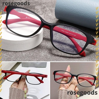 Rosegoods1 แว่นตาอ่านหนังสือ แบบพกพา ป้องกันสายตา กรอบเบาพิเศษ สไตล์วินเทจ สําหรับผู้ชาย และผู้หญิง