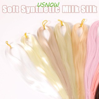 Usnow Bjd ผมปลอม ผ้าไหม สีดํา สําหรับตุ๊กตาทุกตัว