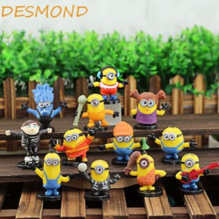 Desmond โมเดลฟิกเกอร์ การ์ตูนมินเนี่ยน Despicable Me 6 ชิ้น 10 ชิ้น 12 ชิ้น