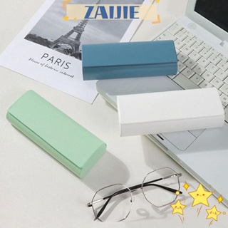 Zaijie24 กระเป๋าแว่นกันแดด กล่องแว่นตา สีพื้น พับได้ แฟชั่น ทนต่อแรงกด เคสแว่นตา สําหรับผู้ชาย ผู้หญิง