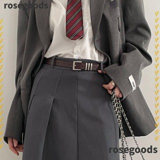 Rosegoods1 เข็มขัดแฟชั่น หัวเข็มขัดโลหะ ปรับได้