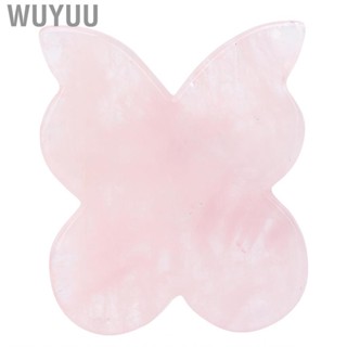 Wuyuu Rose Quartz Guasha Board Butterflie Shaping Gua Sha   Tool