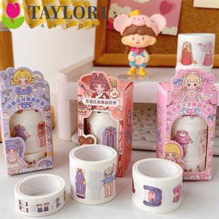 Taylor1 สติกเกอร์เทป ลาย Beauty Dress Up Tape DIY สําหรับตกแต่งสมุดภาพ สมุดบัญชีมือ