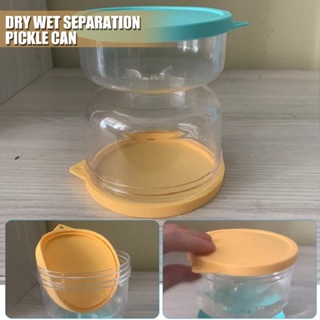 New Hourglass Jar Juice Separator Pickle Olive Container Silicone Cover Kitchen