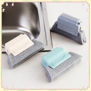 ใหม่ 2 in 1 Groove Cleaning Brush แปรงร่องประตูเลื่อนประตูติดตามเครื่องมือทำความสะอาด Windowsill Gap Brush Crevice Cleaner 【sunny】