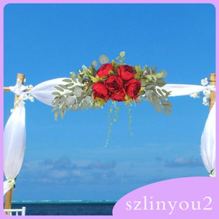 [szlinyou2] ซุ้มประตู ลายดอกไม้ Welcome สําหรับตกแต่งงานแต่งงาน ปาร์ตี้