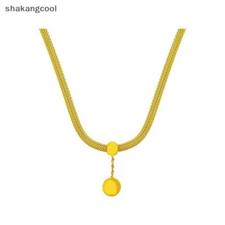 Shakangcool สร้อยคอโชคเกอร์ จี้ลูกปัดเหล็กไทเทเนียม สีทอง ไม่จางหาย เครื่องประดับ สําหรับผู้หญิง ปาร์ตี้ ของขวัญ SGL