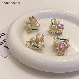 Shakangcool กิ๊บติดผมหน้าม้า ลายดอกไม้ ประดับมุก ขนาดเล็ก สวยหรู สําหรับผู้หญิง เด็กผู้หญิง SGL