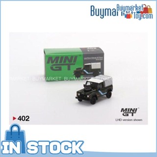 [ของแท้] Mini GT 1:64 #402 Land Rover Defender 90 รถกระบะสีเขียว Diecast Model