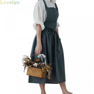 ⭐24H SHIPING ⭐Cotton Linen Apron Adjustable Art Apron Beautiful Casual Apron Coffee Shop