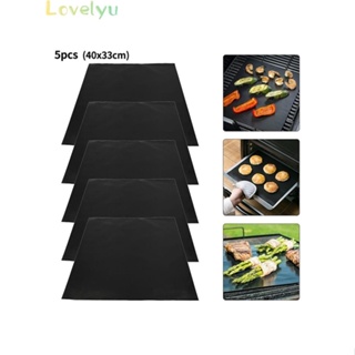 ⭐24H SHIPING ⭐Durable Premium Grill Mats Large Size 5 Pack Reusable Heat Resistant Sheets