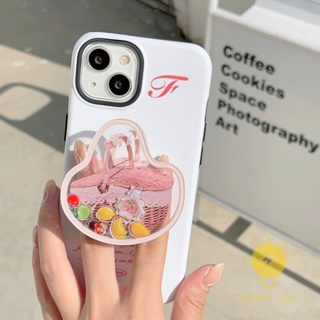 For เคสไอโฟน 14 Pro Max [Detachable Two-piece Matte Picnic Basket] เคส Phone Case For iPhone 14 Pro Max 13 12 11 For เคสไอโฟน11 Ins Korean Style Retro Classic Couple Shockproof Protective TPU Cover Shell