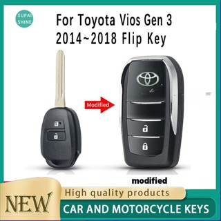 Xps sale cod ปลอกรีโมตกุญแจรถยนต์ พร้อมโลโก้ แบบเปลี่ยน สําหรับ Toyota Vios flip key accessories 3rd Gen 3 2013 2014 2015 2016 2017 2018 Yaris