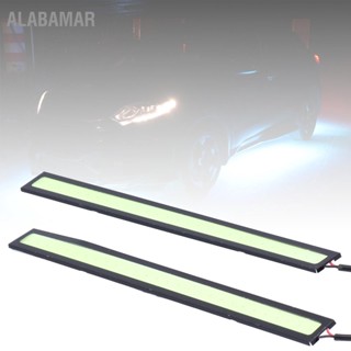 ALABAMAR 2 ชิ้นรถ LED ไฟกันน้ำ Super Bright COB ตัดหมอกขับรถกลางวันวิ่งโคมไฟ 12V สากล