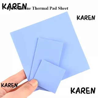 Karen แผ่นซิลิโคนทําความร้อน ลดความร้อน ชิปกราฟิก 4 แบบ คุณภาพสูง สีขาว 5 ชิ้น