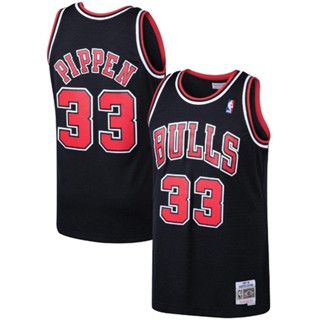 【พร้อมส่ง】 Chicago Bulls #33 เสื้อกีฬาแขนสั้น ลายทีม Scottie Pippen สีดํา สไตล์คลาสสิก สําหรับผู้ชาย