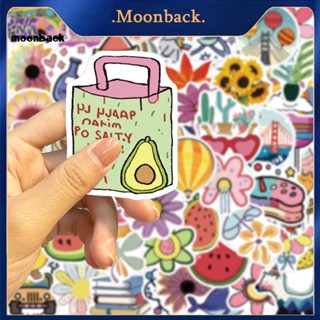 &lt;moonback&gt; สติกเกอร์ ลายการ์ตูนกราฟฟิตี้ ดอกไม้ ความแม่นยําสูง กันน้ํา สําหรับติดตกแต่งขวดน้ํา แล็ปท็อป