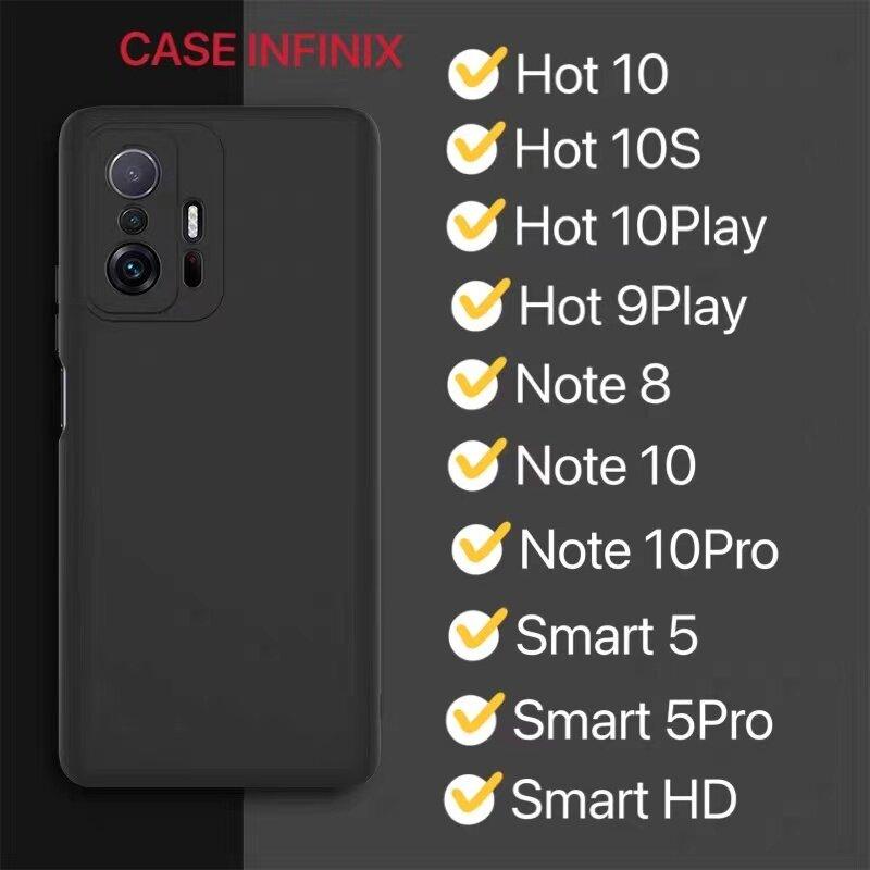 เคส Infinix Note 10 Note 10Pro Smart 5 Hot 10 Hot 10S Hot 10Play Hot 9Play Note 8 Smart HD เคสอินฟินิกซ์ เคสซิลิโคนสีดำ