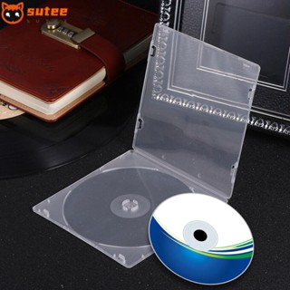 Sutee กล่องเก็บแผ่น CD DVD PP แบบใส ทรงสี่เหลี่ยม บาง แบบพกพา 20 ชิ้น