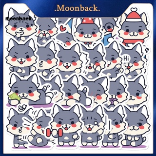 &lt;moonback&gt; สติกเกอร์ ลายหมาป่าน่ารัก สําหรับติดตกแต่งกระเป๋าเดินทาง สมุดภาพ 28 ชิ้น ต่อชุด