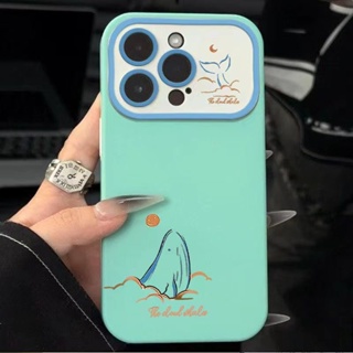 เคสโทรศัพท์มือถือ แบบนิ่ม ลายปลาวาฬ ขนาดใหญ่ สําหรับ Apple Iphone 14promax 13pro 12 11 7p